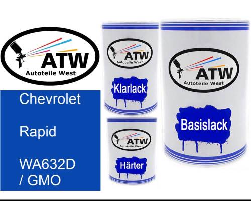 Chevrolet, Rapid, WA632D / GMO: 500ml Lackdose + 500ml Klarlack + 250ml Härter - Set, von ATW Autoteile West.